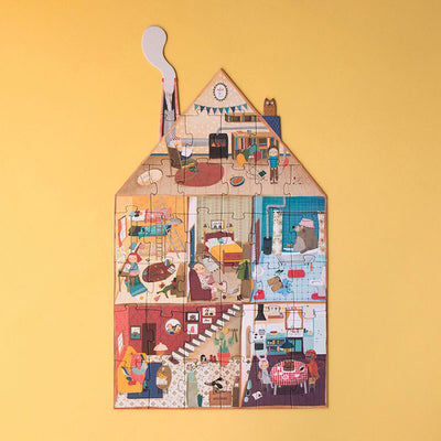 Londji  Puzzle Welcome to my Home - 36 parça Çift taraflı Yapboz Evime Hoş Geldin