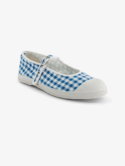 Bensimon Babies Femme Summer Vichy Marine - Mavi Desenli Kadın Ayakkabısı