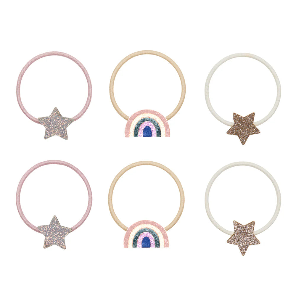 Mimi & Lula Rainbow & Star 6'lı Lastik Toka
