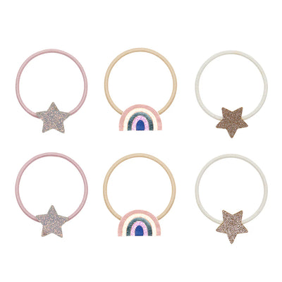 Mimi & Lula Rainbow & Star 6'lı Lastik Toka
