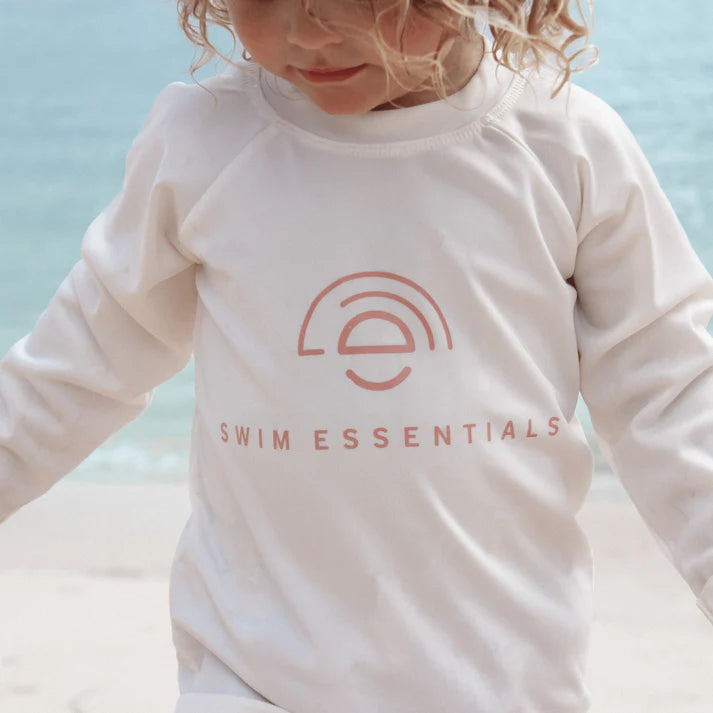 Swim Essentials Pure Tones White UV Korumalı Uzun Kollu Yüzme Tişörtü 98/104 Cm