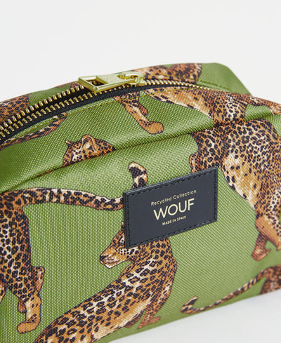 WOUF OLİVE LEOPARD TOİLETRY BAG - MAKYAJ ÇANTASI