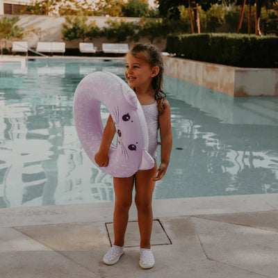 Swim Essentials Leopard Lila Yüzme Simidi 55cm
