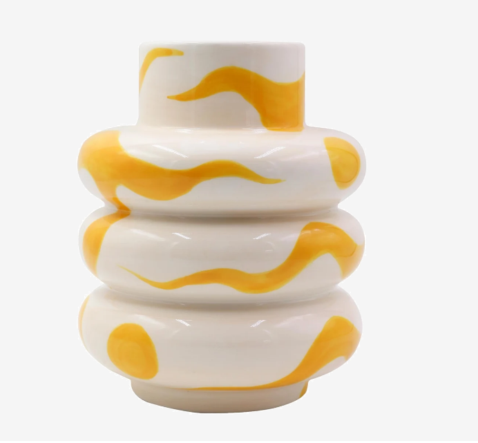 Que Rico - Mariposa Sol y Sambro El Boyaması Vazo