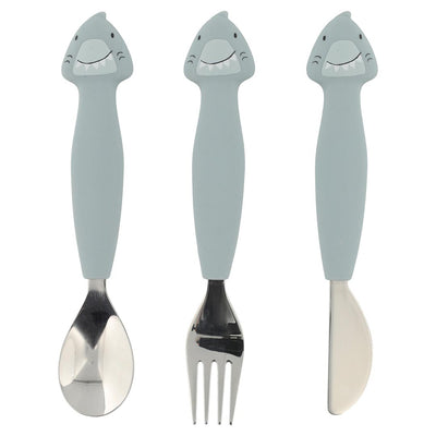 Trixie Silikon Çatal Kaşık ve Bıçak Seti Mr.Shark