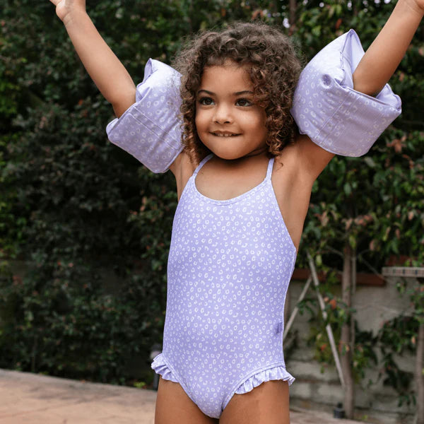 Swim Essentials Leopard Lila UV Korumalı Mayo 4-6 Yaş