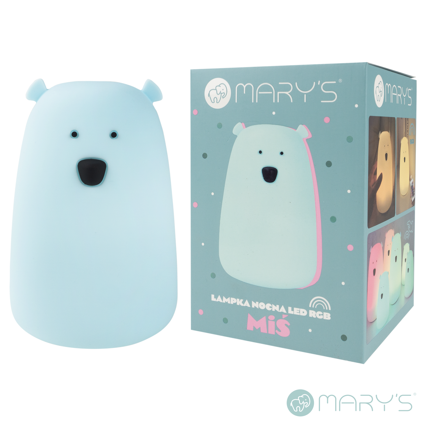 Mary's Teddy Bear Led Gece Lambası Mavi