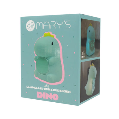 Mary's Dino RGB LED Gece Lambası ve Çalar Saat