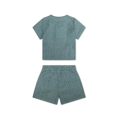 Swim Essentials Leopard Green Tişört Şort Set 1-2 Yaş