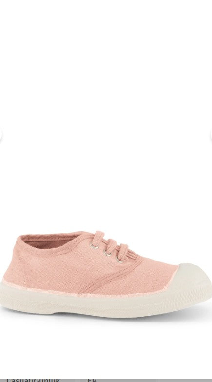Bensimon Kids Tennis Lacets Enfant Rose Pale - Çocuk Ayakkabısı