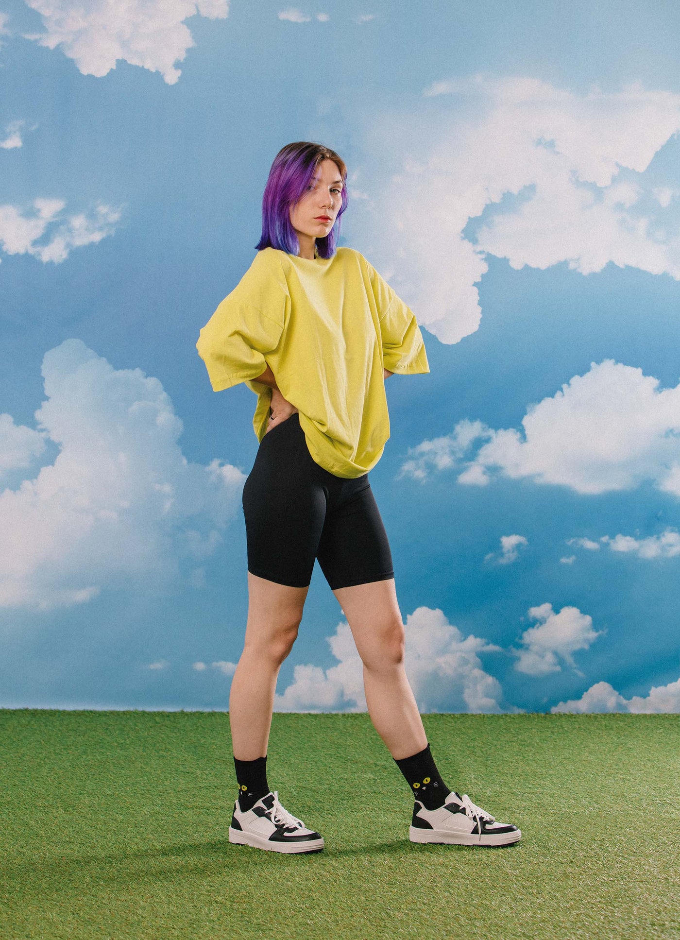 Eat My Socks Black Cat Walk Yetişkin Çorap