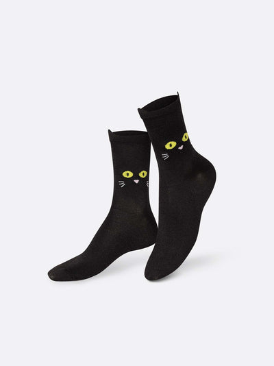 Eat My Socks Black Cat Walk Yetişkin Çorap