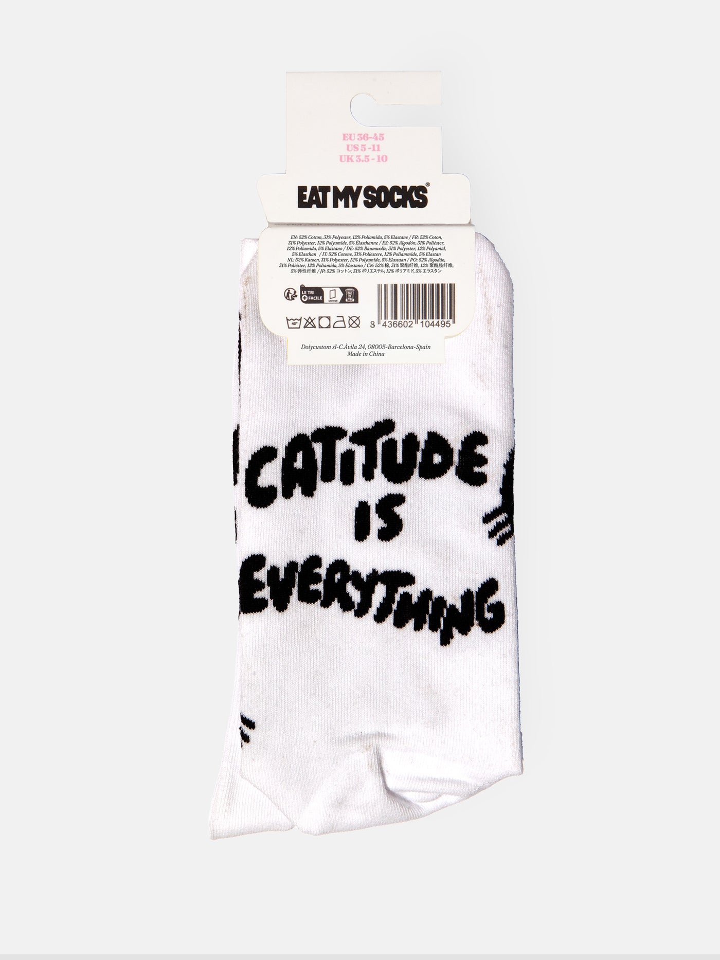 Eat My Socks Cat Yetişkin Çorap