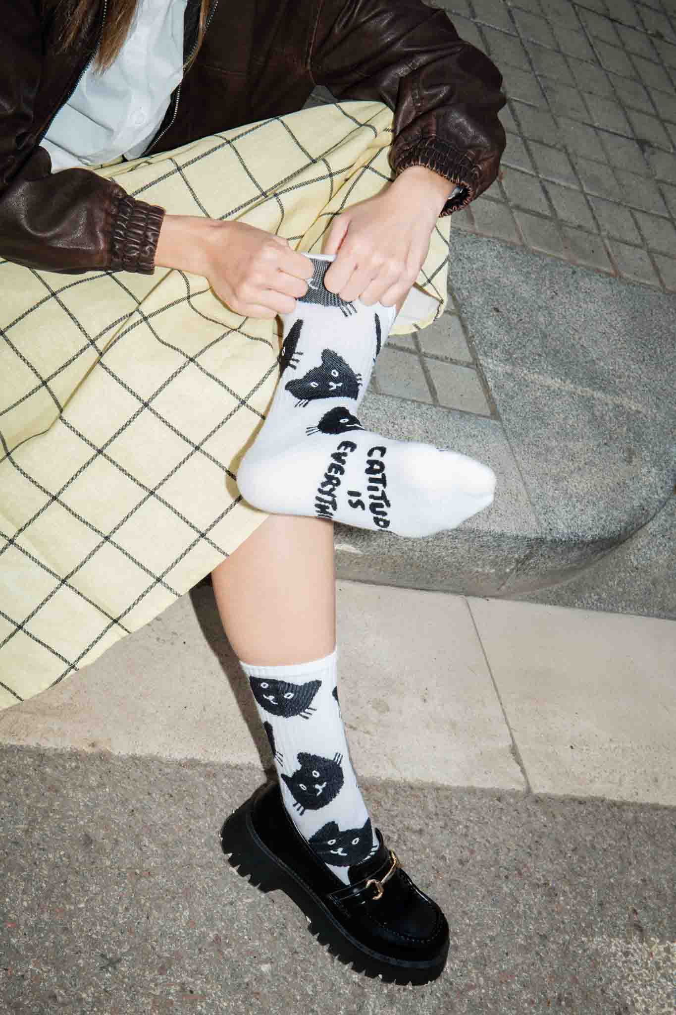 Eat My Socks Cat Yetişkin Çorap