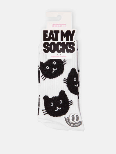 Eat My Socks Cat Yetişkin Çorap