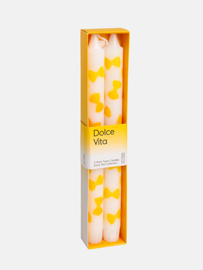DOIY Dolce Vita Fiyonk Makarna 2li Şamdan Mumu