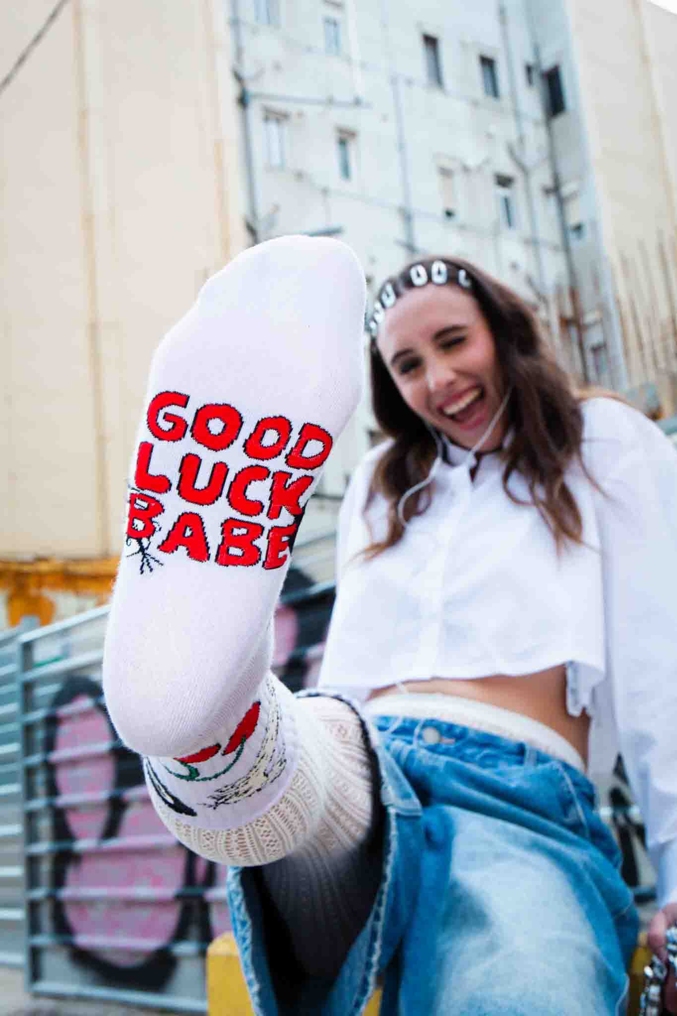 Eat My Socks Good Luck Yetişkin Çorap