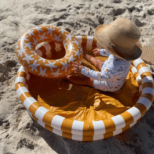 Swim Essentials Yellow Stripes Çocuk Şişme Oyun ve Yüzme Havuzu 100cm