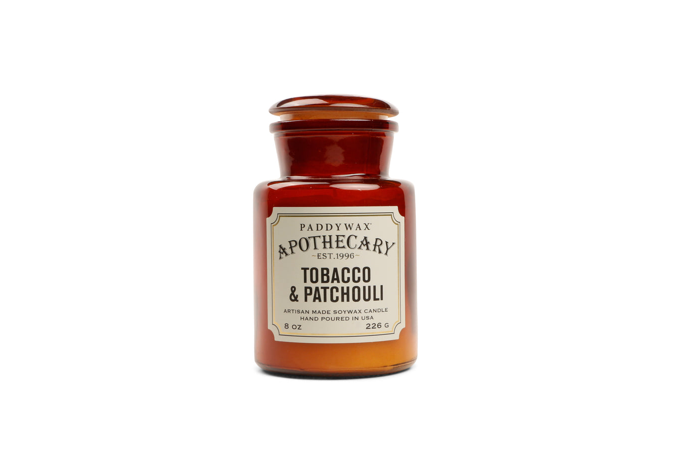 Paddywax Apothecary Glass Jar Candle Tobacco&Patchouli Cam Mum