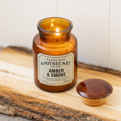 Paddywax Apothecary Glass Jar Candle Amber&Smoke Cam Mum