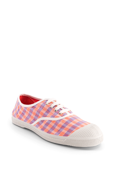 BENSIMON LACETS FEMME SUMMER CHECKS MANGUE - DESENLİ KADIN AYAKKABISI