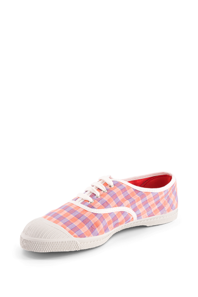 BENSIMON LACETS FEMME SUMMER CHECKS MANGUE - DESENLİ KADIN AYAKKABISI