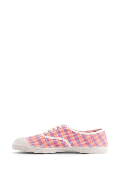 BENSIMON LACETS FEMME SUMMER CHECKS MANGUE - DESENLİ KADIN AYAKKABISI