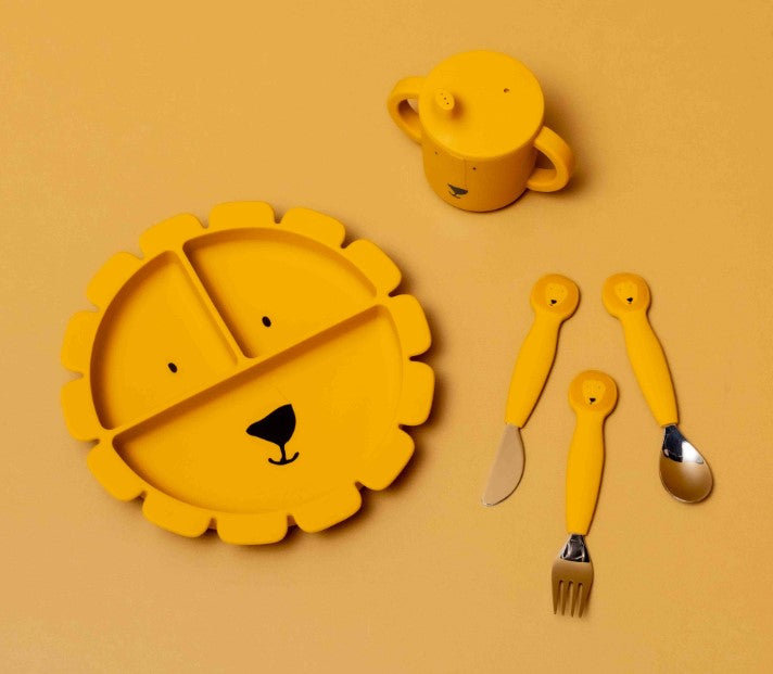 TRIXIE SILICONE CUTLERY MR.LION - SİLİKON ÇATAL BIÇAK TAKIMI 3'LÜ SET