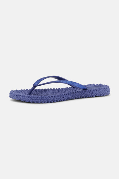 Ilse Jacobsen Blue Web Cheerful 01 - Lacivert Simli Parmak Arası Terlik