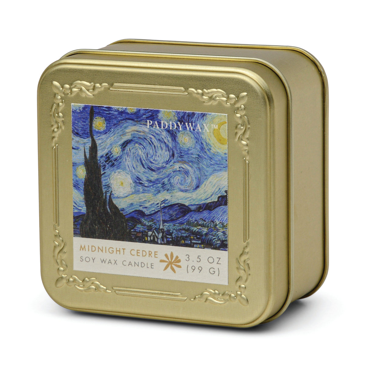 Paddywax Van Gogh Starry Night  Metal Teneke Mum