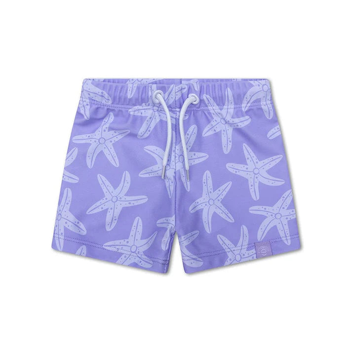 Swim Essentials Sea Star Lila Dar Kesim Deniz Şortu 6-12 Yaş