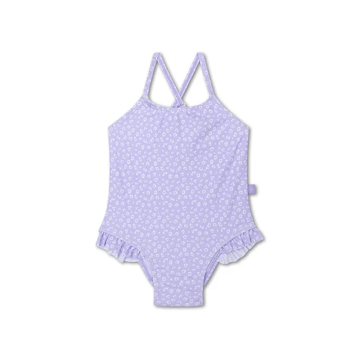 Swim Essentials Leopard Lila UV Korumalı Mayo 4-6 Yaş