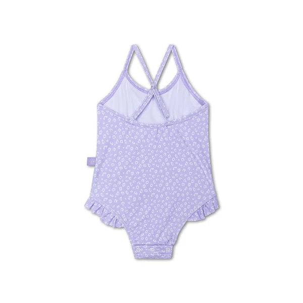 Swim Essentials Leopard Lila UV Korumalı Mayo 4-6 Yaş