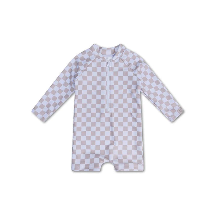 Swim Essentials Checkmate Uzun Kollu Erkek Çocuk Mayosu 2-4 Yaş