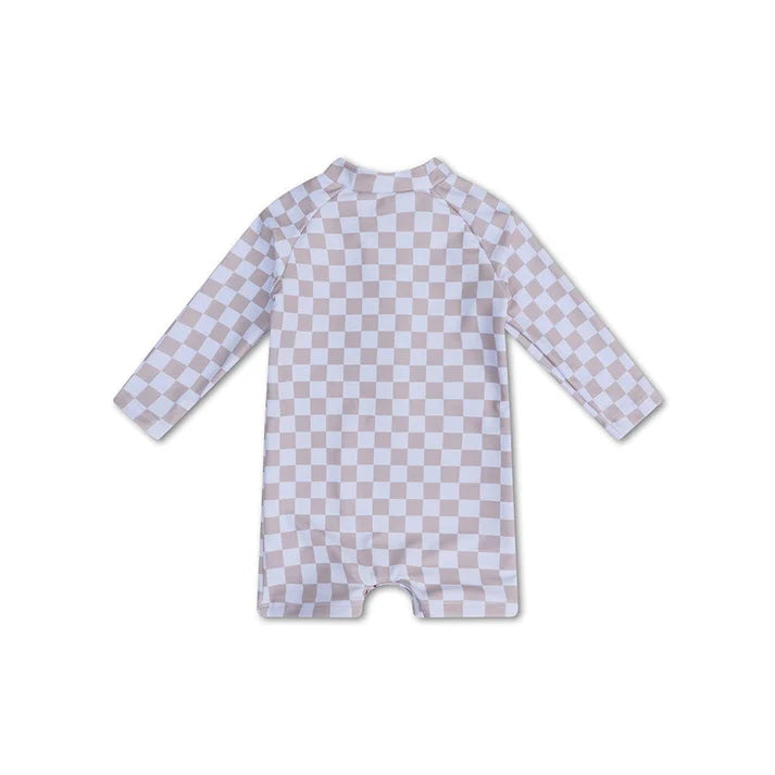 Swim Essentials Checkmate Uzun Kollu Erkek Çocuk Mayosu 2-4 Yaş