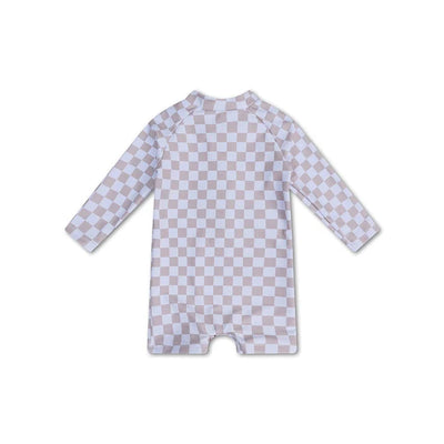 Swim Essentials Checkmate Uzun Kollu Erkek Çocuk Mayosu 2-4 Yaş