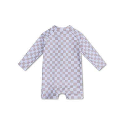 Swim Essentials Checkmate Uzun Kollu Erkek Çocuk Mayosu 6-12 Ay