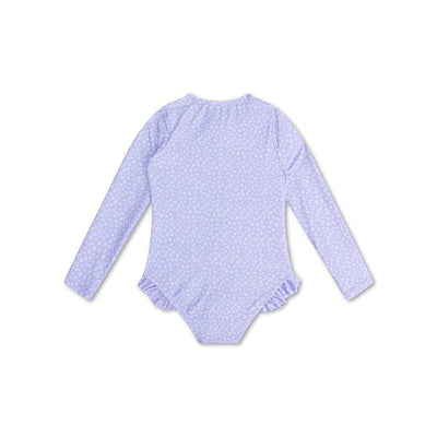 Swim Essentials Leopard Lila UV Korumalı Uzun Kollu Mayo 4-6 Yaş