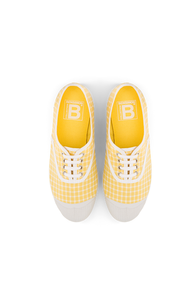 Bensimon Lacet Femme Fresh Vichy Mais - Sarı Desenli Kadın Ayakkabısı