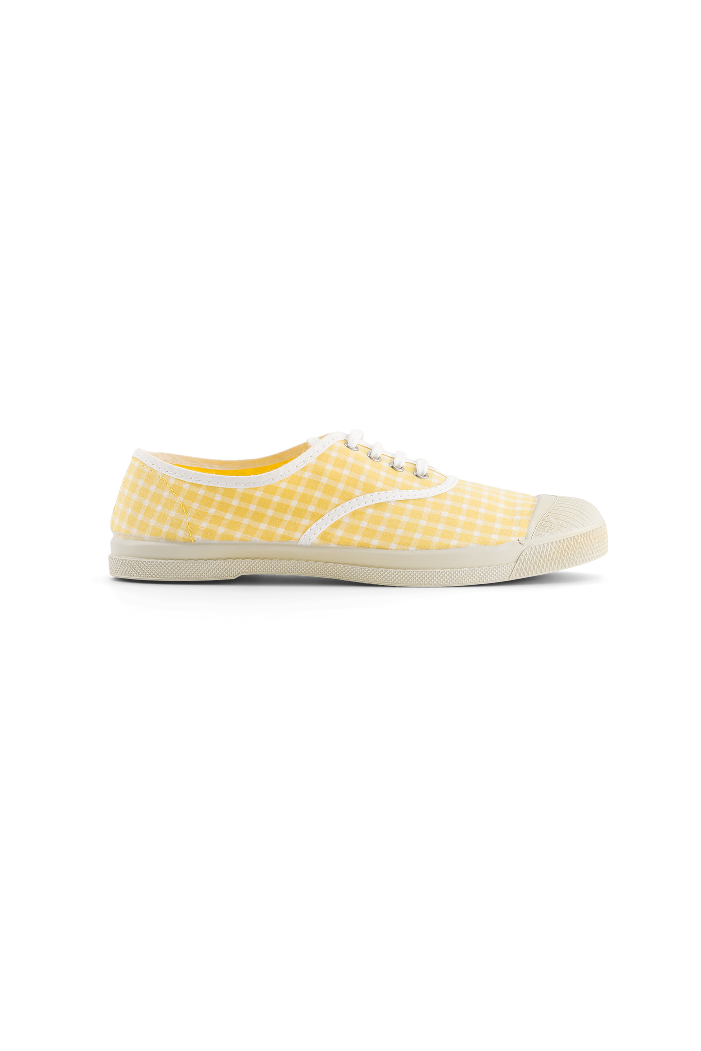 Bensimon Lacet Femme Fresh Vichy Mais - Sarı Desenli Kadın Ayakkabısı