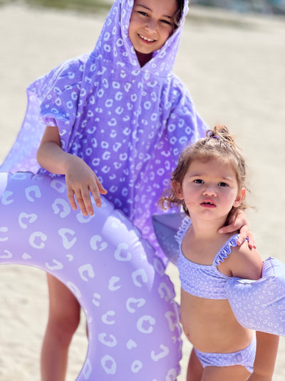 Swim Essentials Lila Leopard Şişme Yüzme Kolluğu 2-6 Yaş