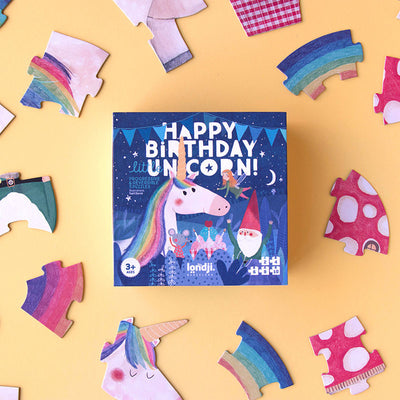 LONDJI  Lonji Puzzle -Happy Birthday Unicorn - Yapboz-Mutlu Yıllar Unicorn!