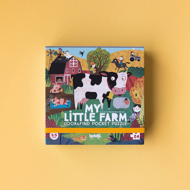 Londji Pocket Puzzle My Little Farm -24 parçalı Cep Yapbozu Küçük Çiftliğim