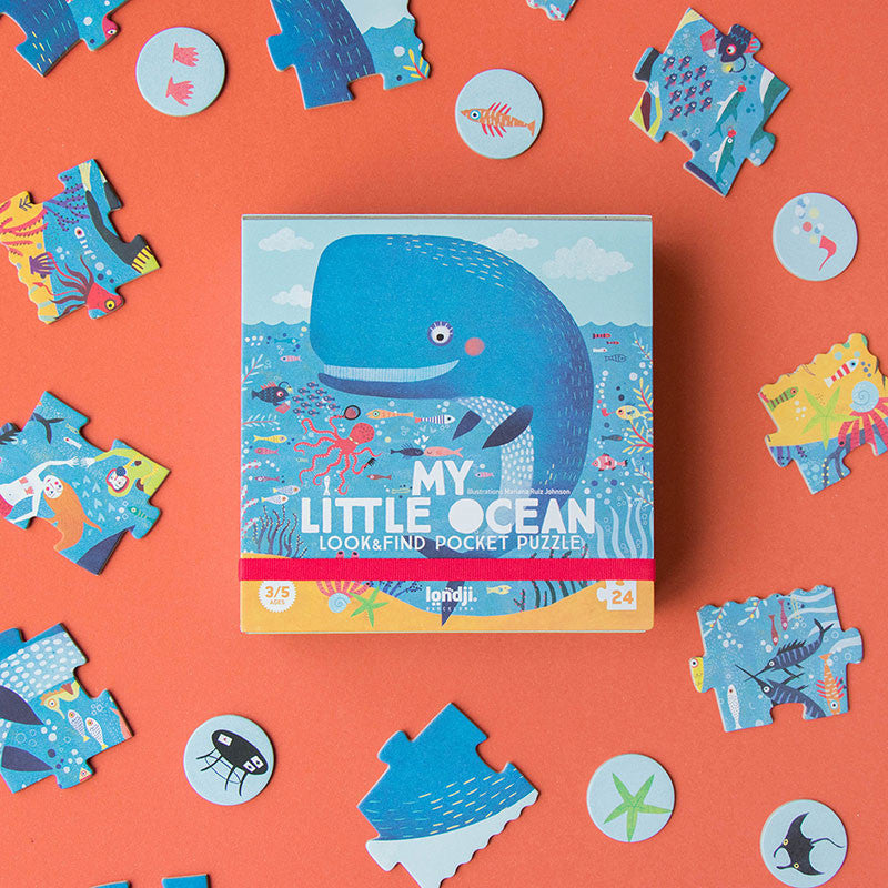 Londji Pocket Puzzle My Little Ocean - 36 parça Cep Yapbozu- Küçük Okyanusum