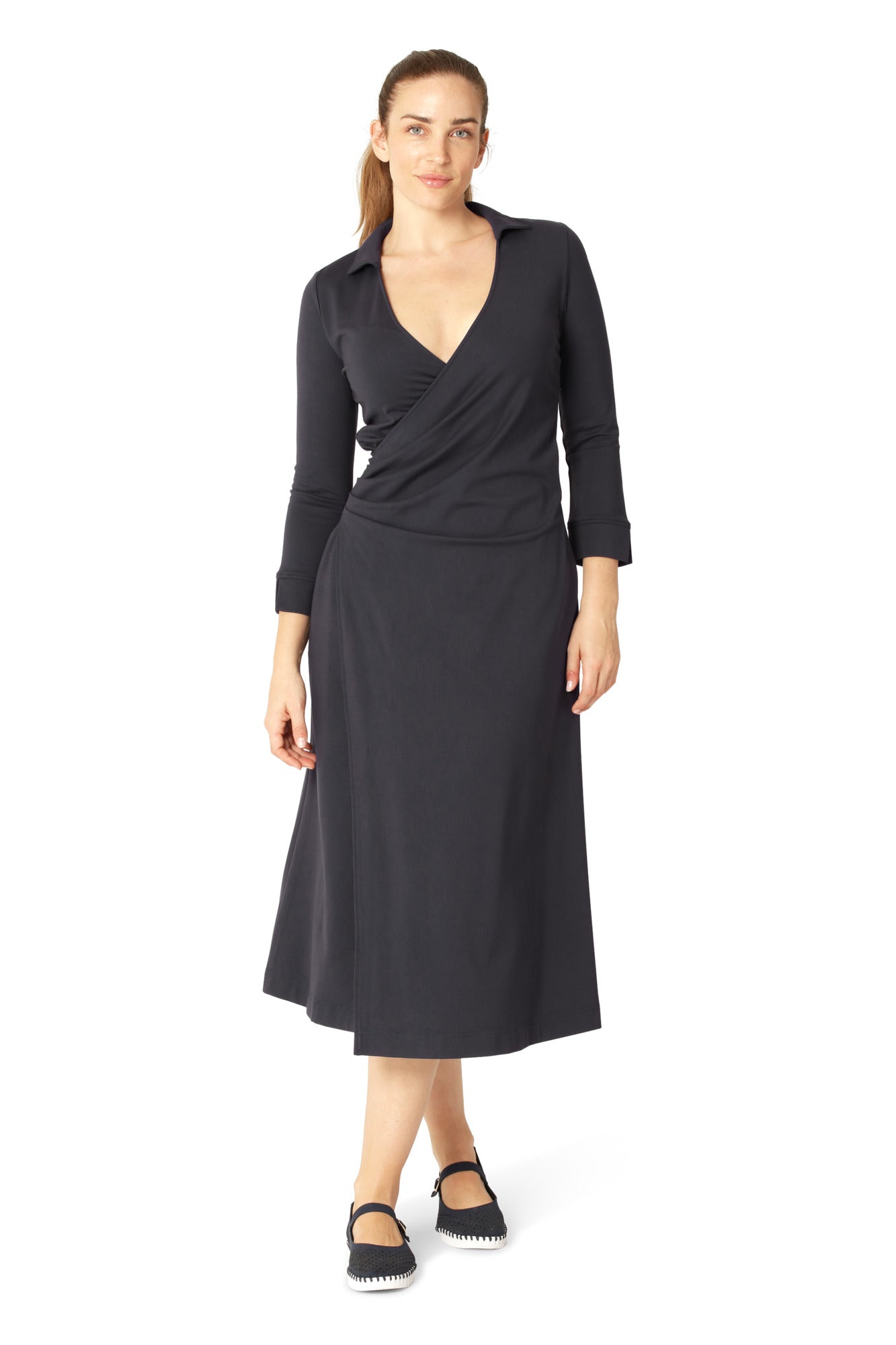 Ilse Jacobsen Tulip3476 Ballerina Dark Indigo White - Lacivert Kadın Ayakkabısı