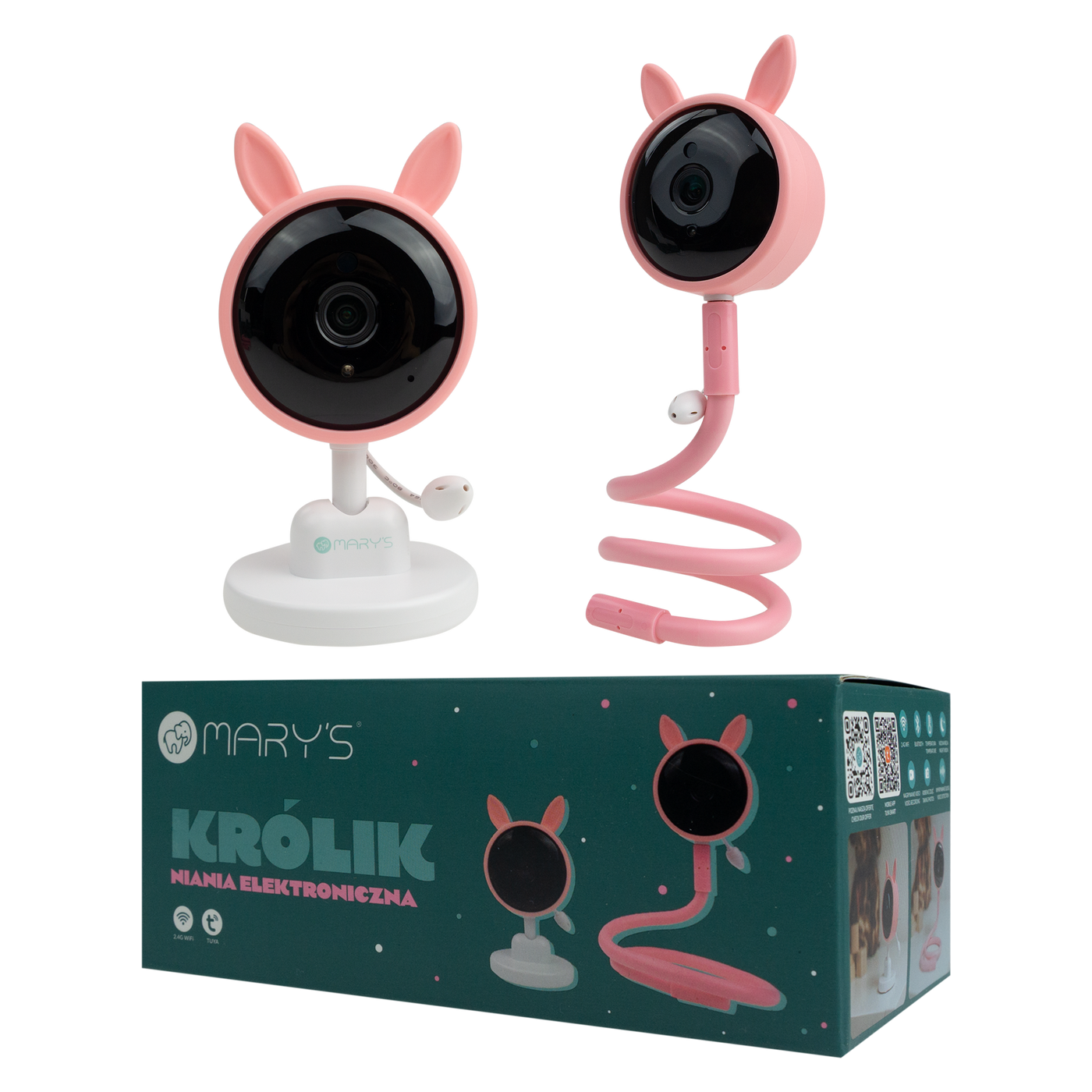 Mary's Pink Rabbit Bebek Monitörü 1080p