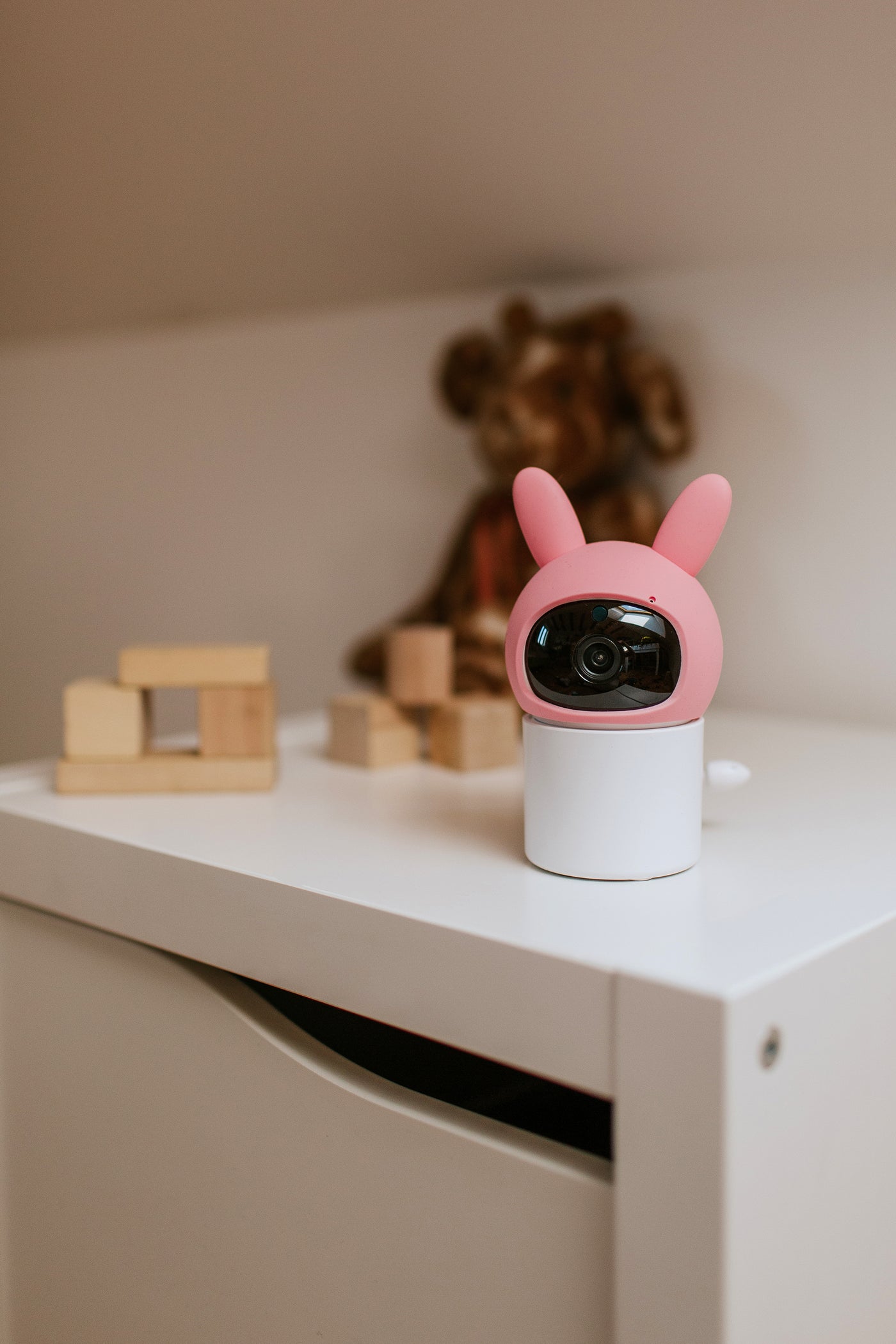 Mary's Pink Rabbit Döner Bebek Monitörü HD