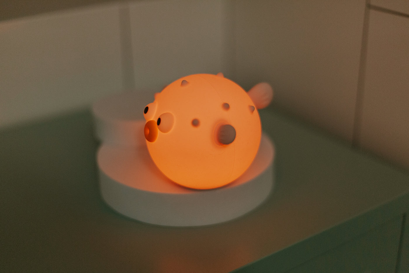 Mary's Puffer Fish Led Gece Lambası Pembe