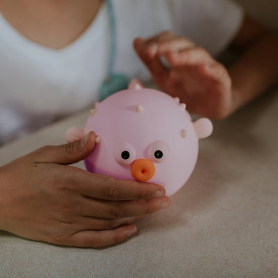 Mary's Puffer Fish Led Gece Lambası Pembe