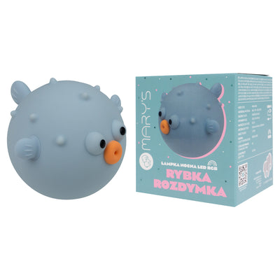 Mary's Puffer Fish Led Gece Lambası Mavi